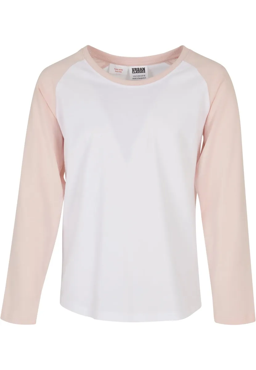 

Рубашка с короткими рукавами URBAN CLASSICS " Urban Classics Women's Girls Contrast Raglan Longsleeve", белый