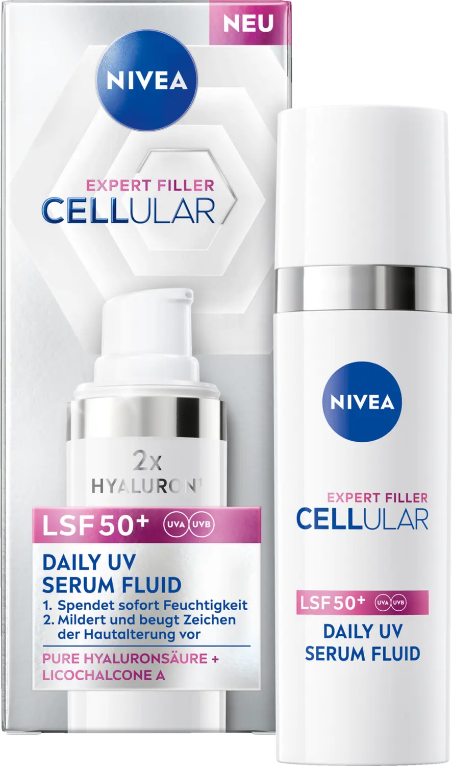 Флюид Nivea — Для лица Cellular Expert Filler Tägliches UV Serum Fluid LSF50+ — фото 3