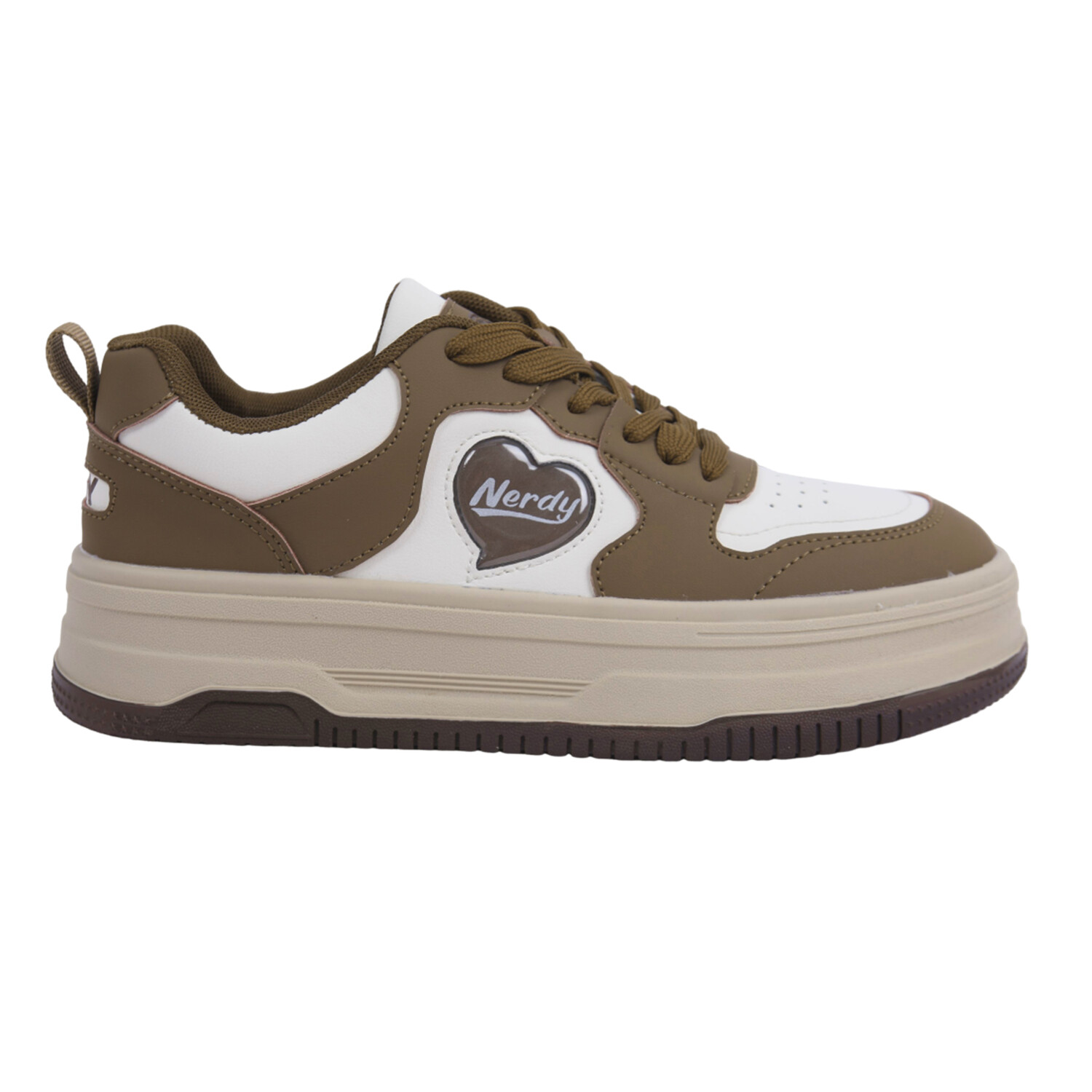 

Кроссовки NERDY Skateboarding Shoes Women's Low-top Brown, коричневый