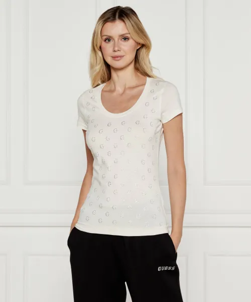 

Футболка Slim fit Guess Jeans, бежевый