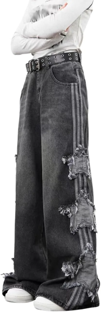 

Джинсы для девушек Y2k low rise loose OTEEGX