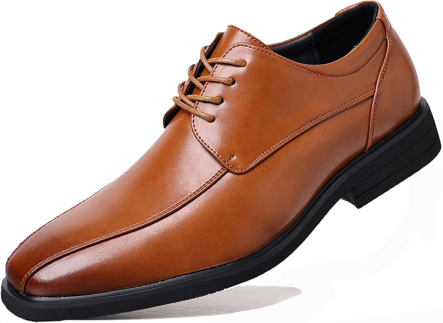 

Мужские деловые туфли DADAWEN с квадратным носком, классические оксфорды на шнуровке, коричневый