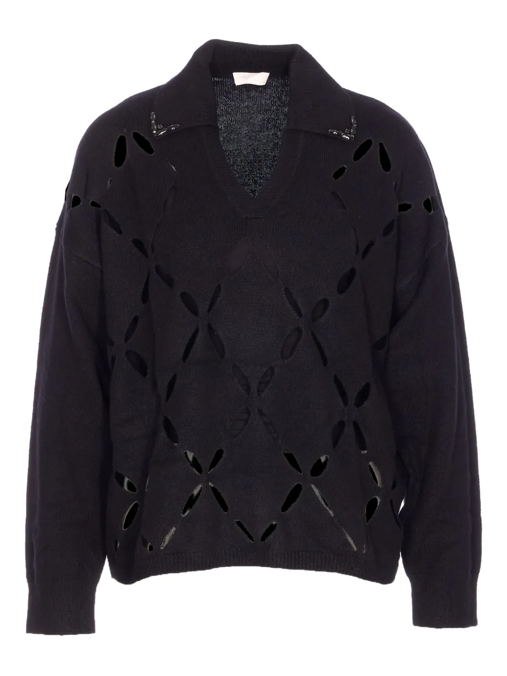 

Свитер с V-образным вырезом LIU JO, черный