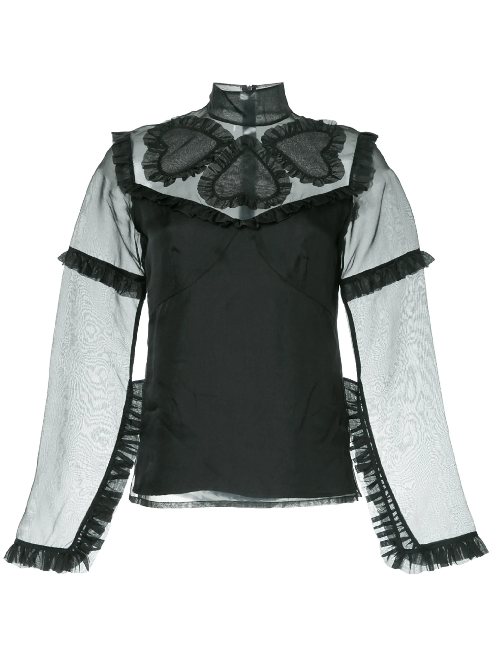 

Топ Queen of Hearts с деталями из органзы Macgraw, черный