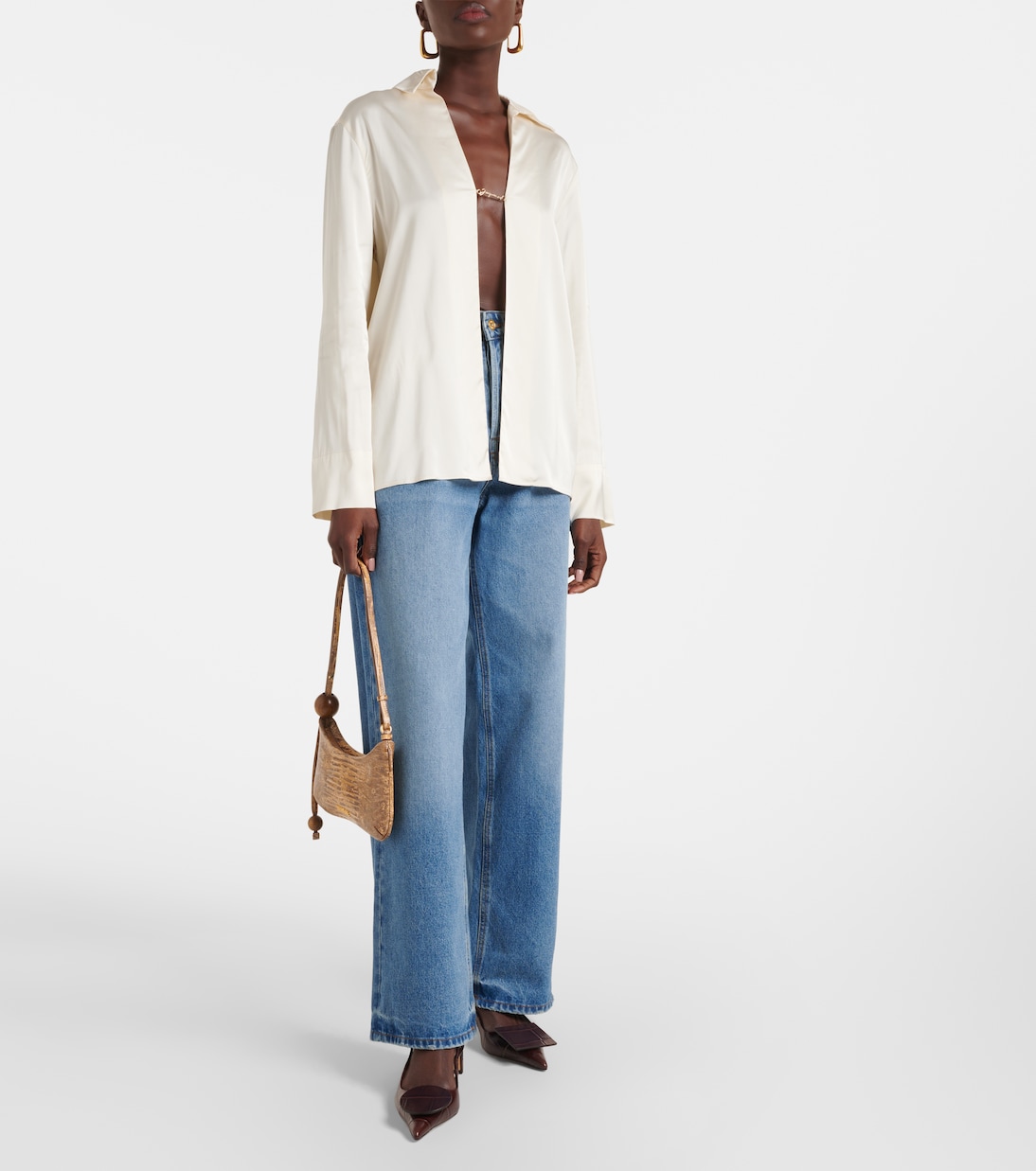 Туфли-лодочки Duelo 40 из кожи с открытой пяткой Jacquemus, Midnight Brown — фото 3