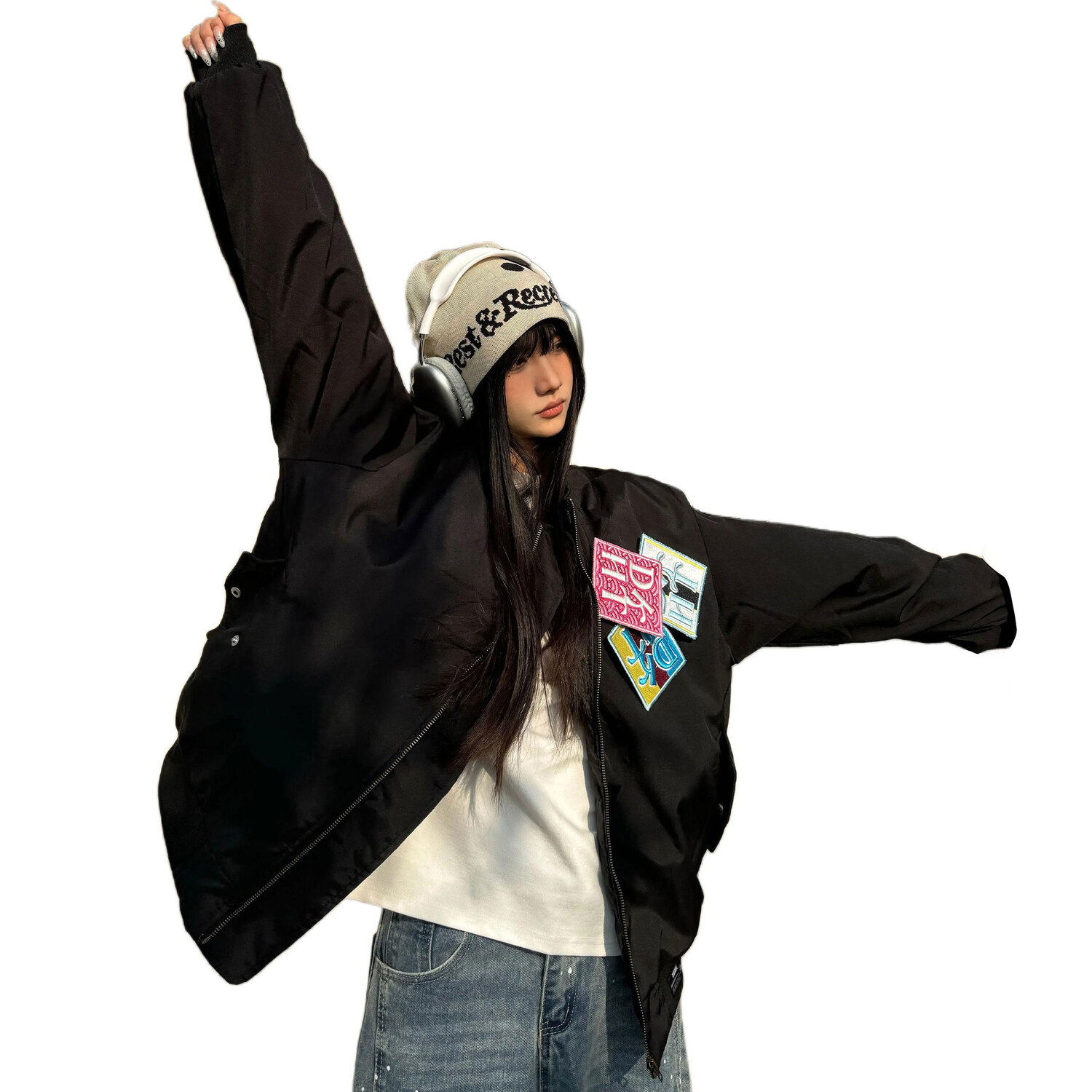 

Куртка Unisex Baseball Collar Moderate ZIAREL, черный with removable logo