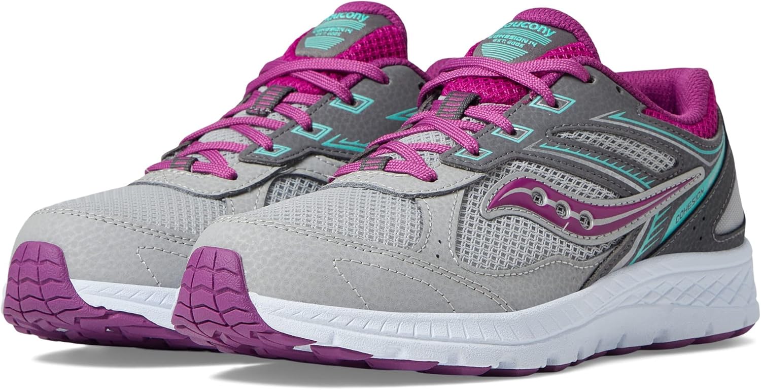 Кроссовки Saucony, серый/бирюзовый/малиновый — фото 2