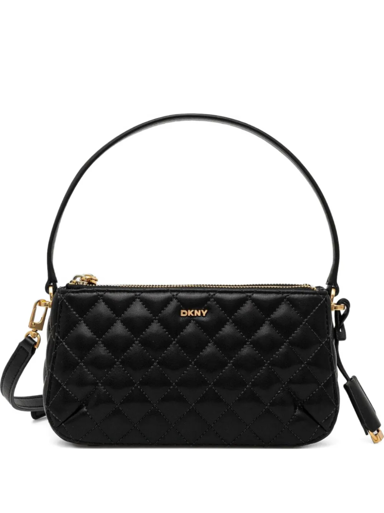 

Сумка через плечо из стеганой кожи DKNY, черный