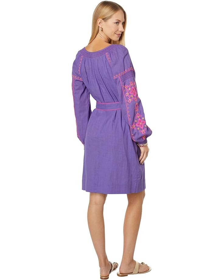 

Платье Lilly Pulitzer Cammie Long Sleeve Embroidery, цвет Mystical Purple