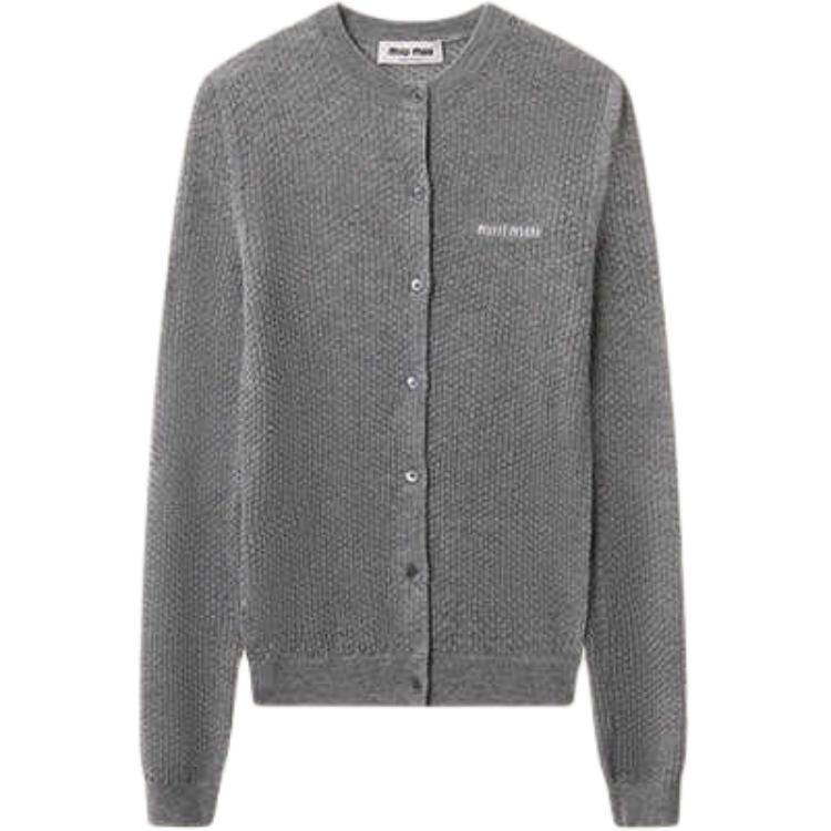 

SS25 Кашемировый свитер женский MIU MIU, серый