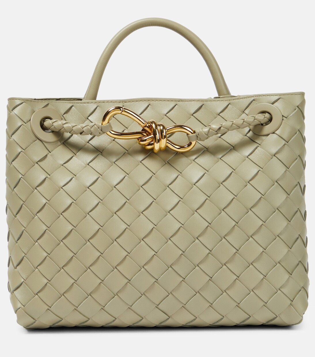 

Маленькая кожаная сумка-тоут andiamo Bottega Veneta, зеленый
