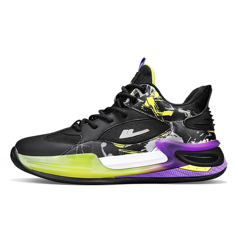 

WARRIOR Антискользящие износостойкие низкие баскетбольные кроссовки мужские черно-желтые, цвет Black Yellow