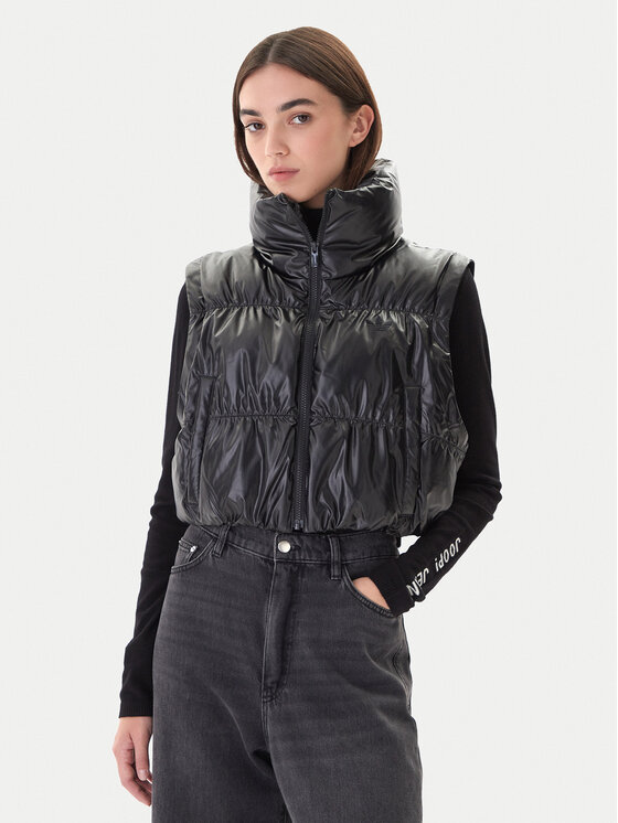 Зимняя куртка loose fit Essentials Glossy 2-In-1 JX2988 Adidas, черный — фото 4