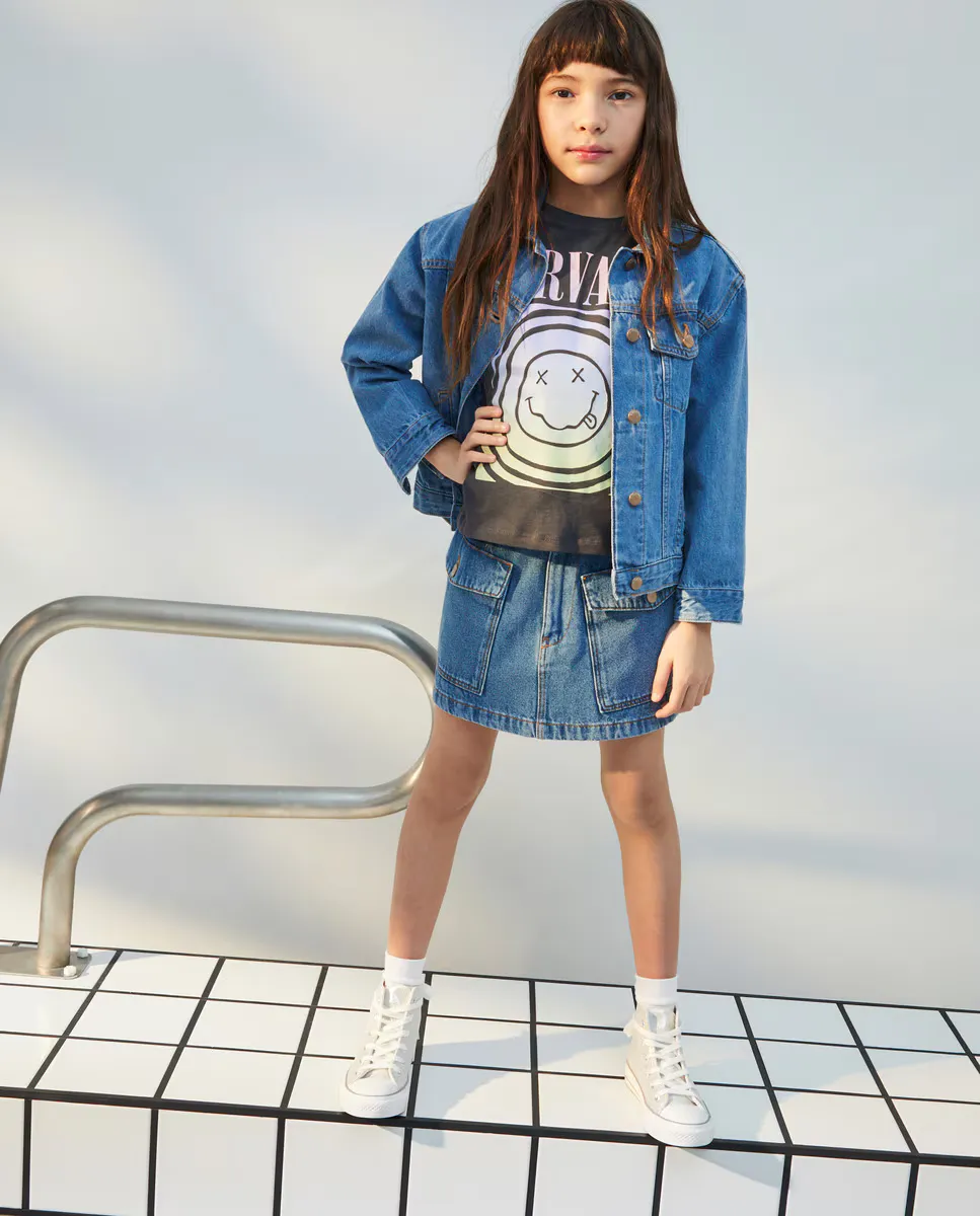 

Nirvana лицензия футболка для девочек с коротким рукавом Kids El Corte Inglés, чёрный