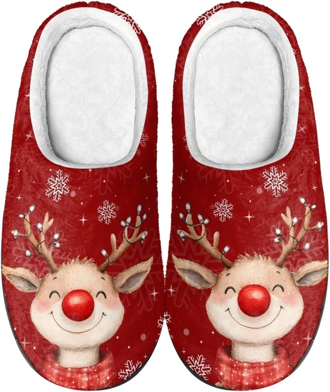 

Тапочки для женщин и мужчин, рождественские тапочки, домашние тапочки, тапочки для дома, рождественские тапочки унисекс Srengjodk, Cute Elk Print