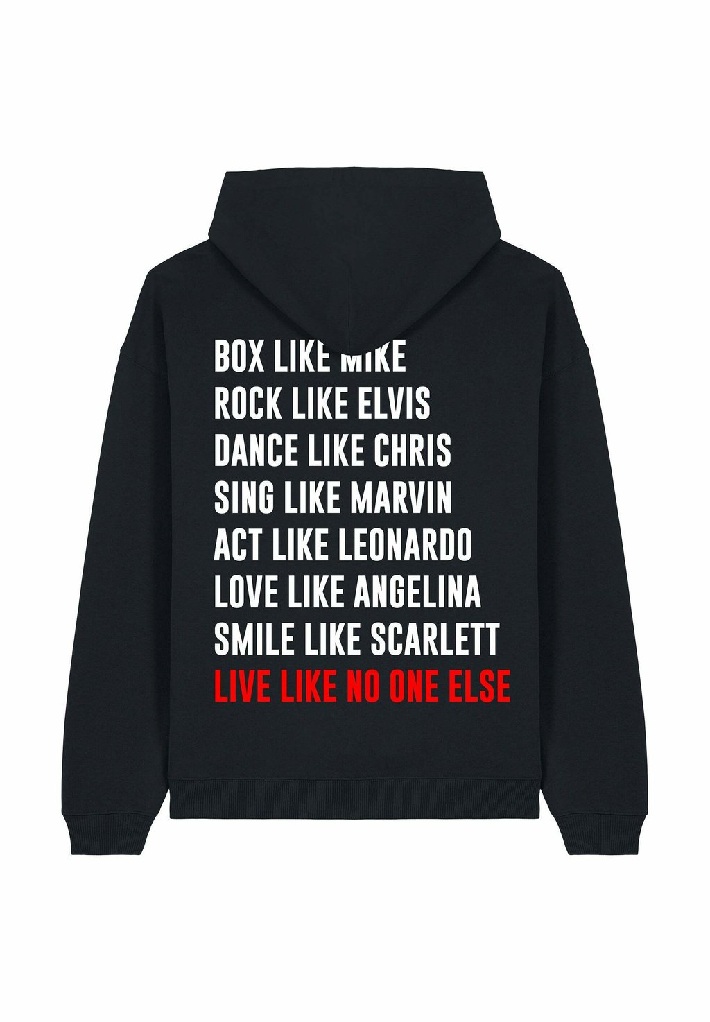 

Толстовка LIVE LIKE NO ONE UNISEX - Hoodie Mira Paris, черный