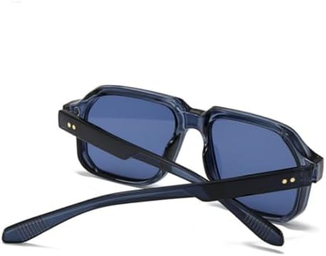 

Модные солнцезащитные очки для женщин и мужчин в стиле ретро с заклепками, современные, для вождения и отдыха на природе, защита от ультрафиолета UV400 MTZJH, Black Clear Black