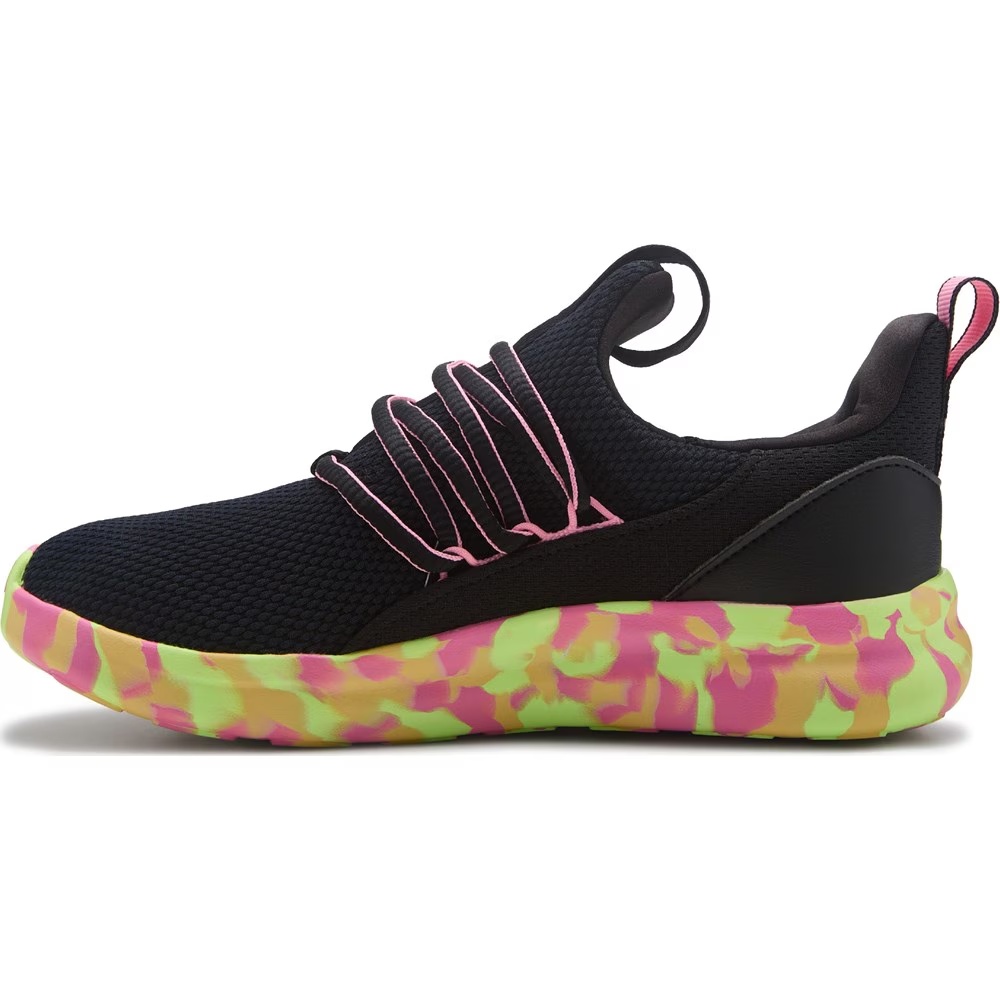 Детская обувь без шнурков lite racer adapt 7.0 для маленьких / больших детей Adidas, black/pink/yellow — фото 3