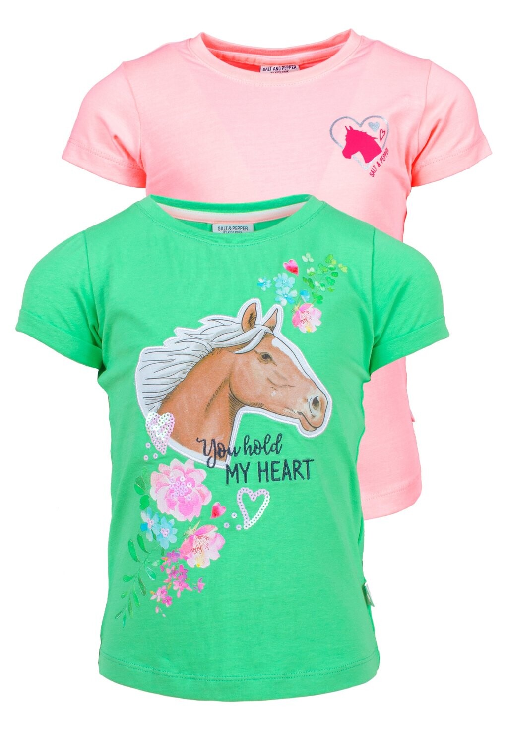 

Футболка с принтом 2 PACK Salt and Pepper, цвет green/pink