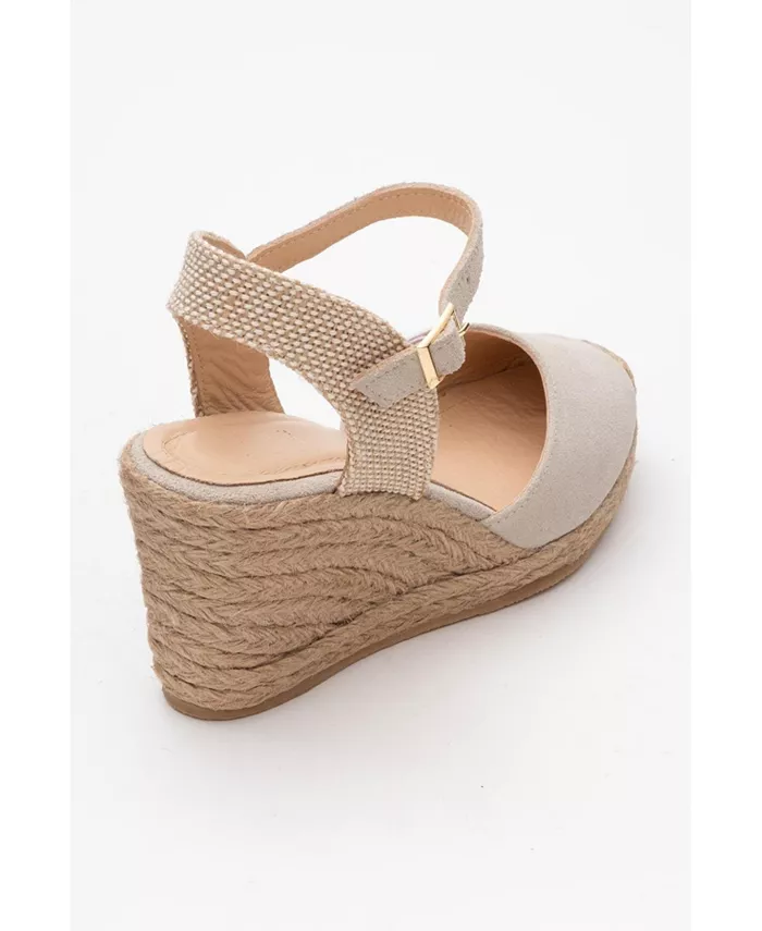 Синта Эспадрильи на платформе из замши (женские) Forever & Always Shoes, коричневый/бежевый — фото 2