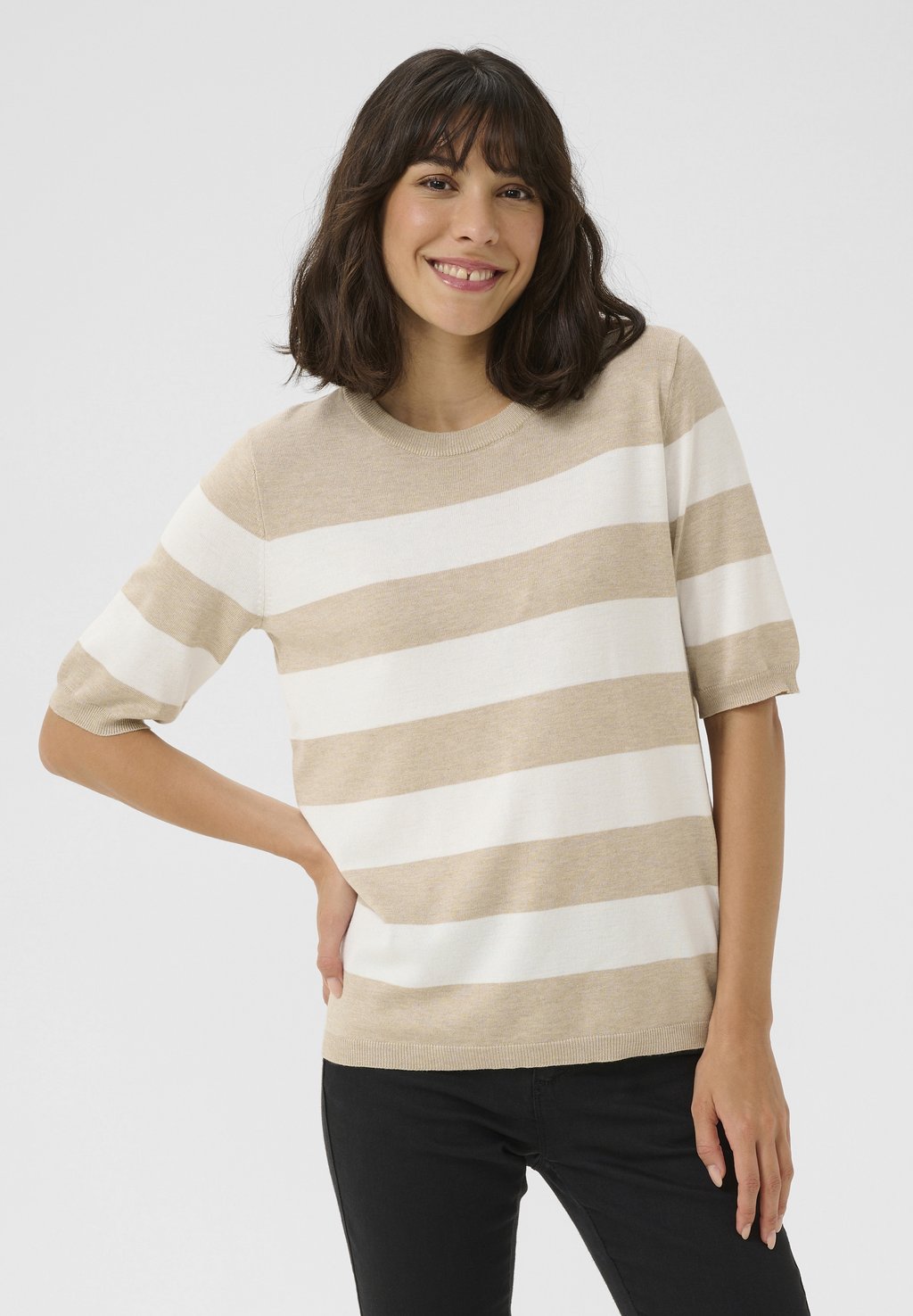 

Футболка с принтом LIZZA STRIPED Kaffe, темно-серый