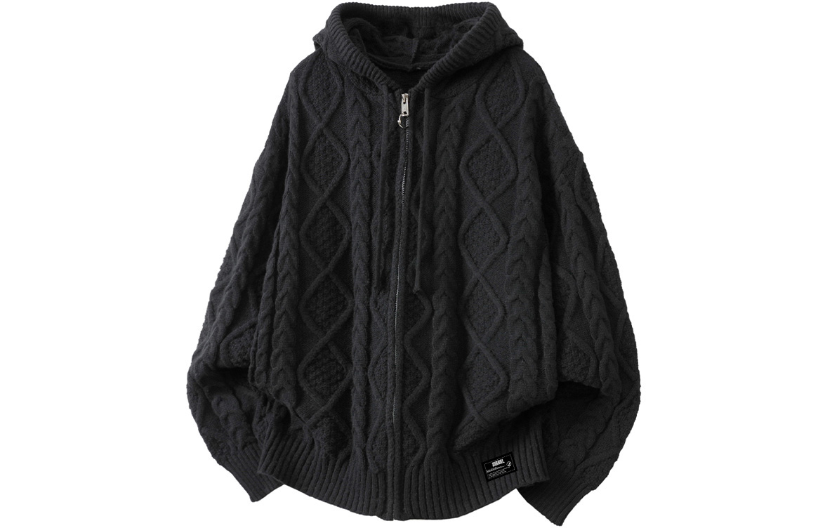 

Кардиган с капюшоном Unisex Moderate ZIAREL, черный with removable logo