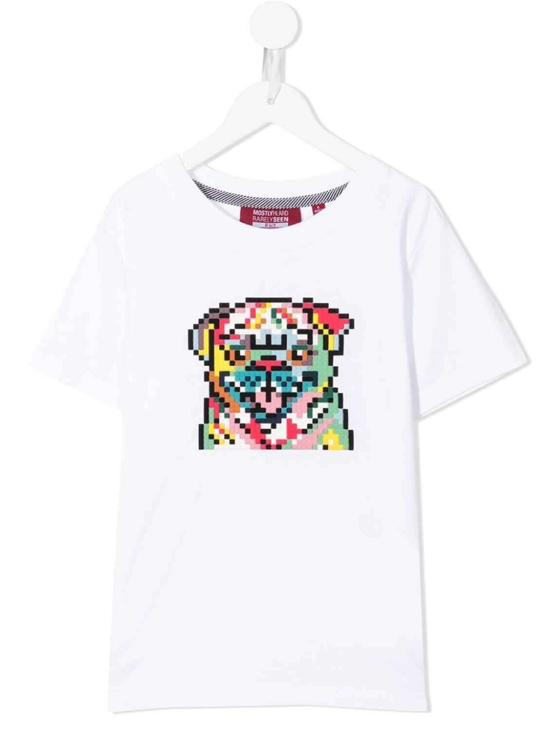 

Mostly Heard Rarely Seen 8-Bit футболка Mini Rainbow Pug, белый
