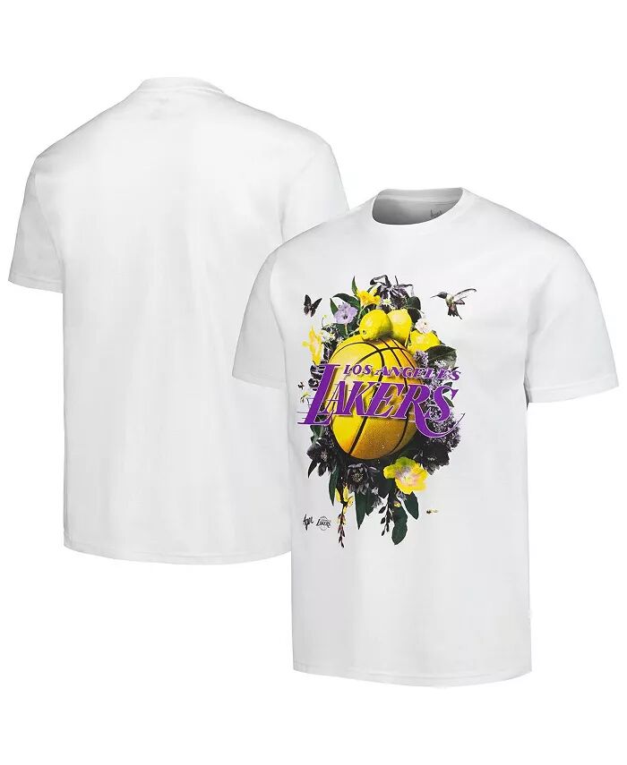 

Мужская и женская белая футболка Los Angeles Lakers Identify Artist Series NBA Exclusive Collection