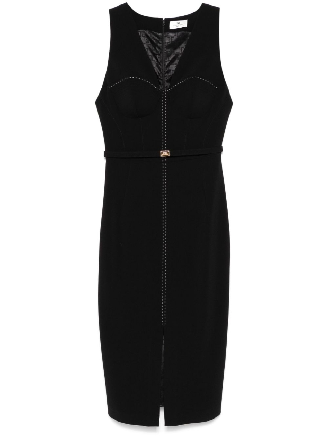 

Elisabetta Franchi платье с контрастной строчкой, черный