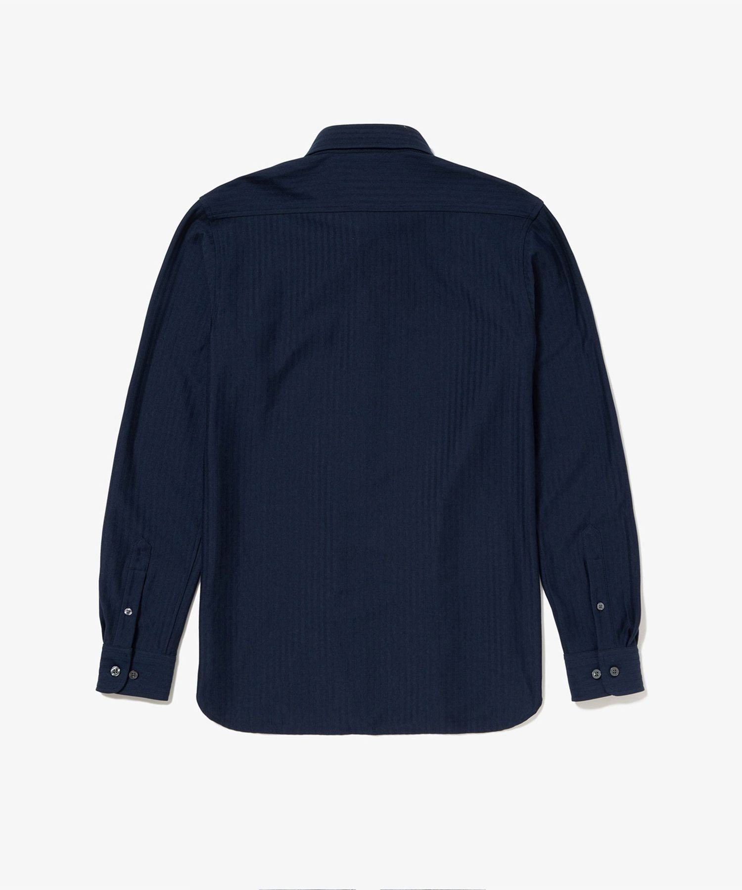 Рубашка из трикотажа с жаккардовой полосой и пуговицами LACOSTE, Navy — фото 4