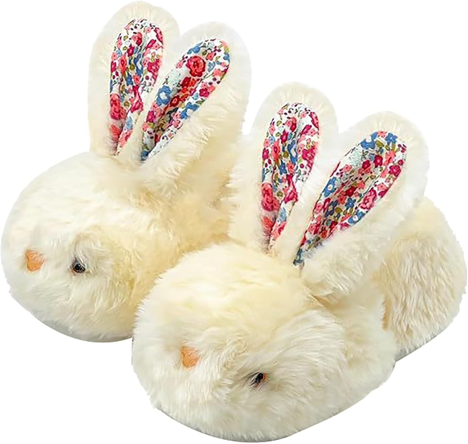 

Женские и мужские пушистые тапочки, милые с зайчиком, мягкие домашние туфли, теплые с толстым дном, с памятью формы, плюшевые тапочки Generic, бежевый