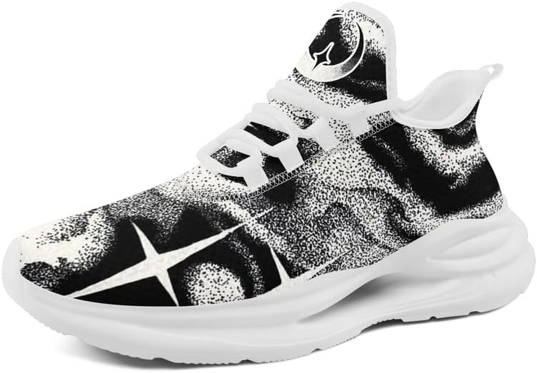 

Готические кроссовки для мужчин и женщин, спортивная обувь в стиле Дарк Арт с черепом, легкие сетчатые кроссовки, панк-стритвир, беговые кроссовки Awsole, белый/черный/серый