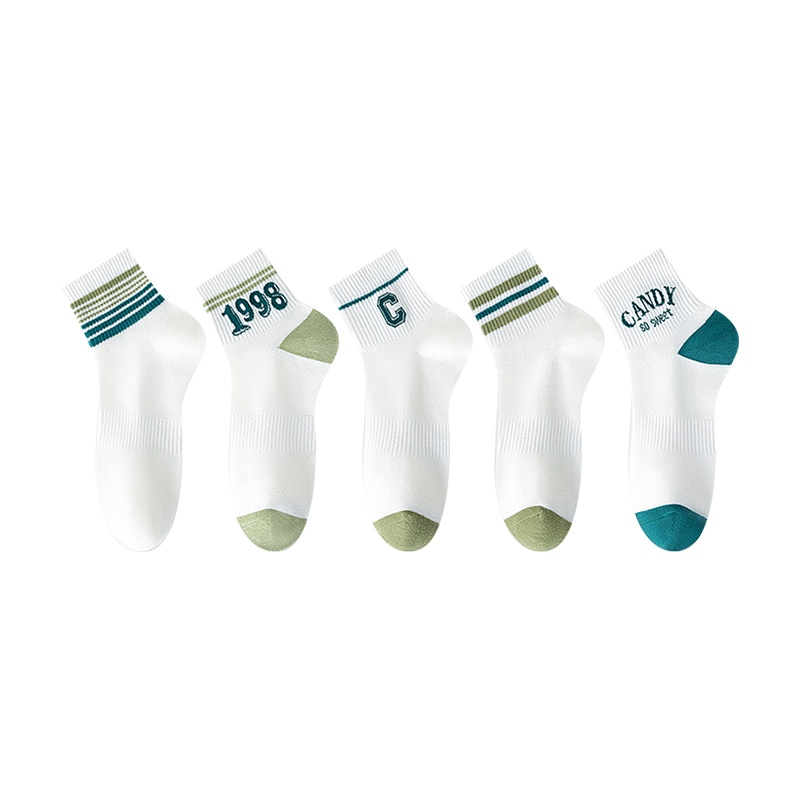 

Низкие носки унисекс набор из 5 пар MIIOW, мультиколор