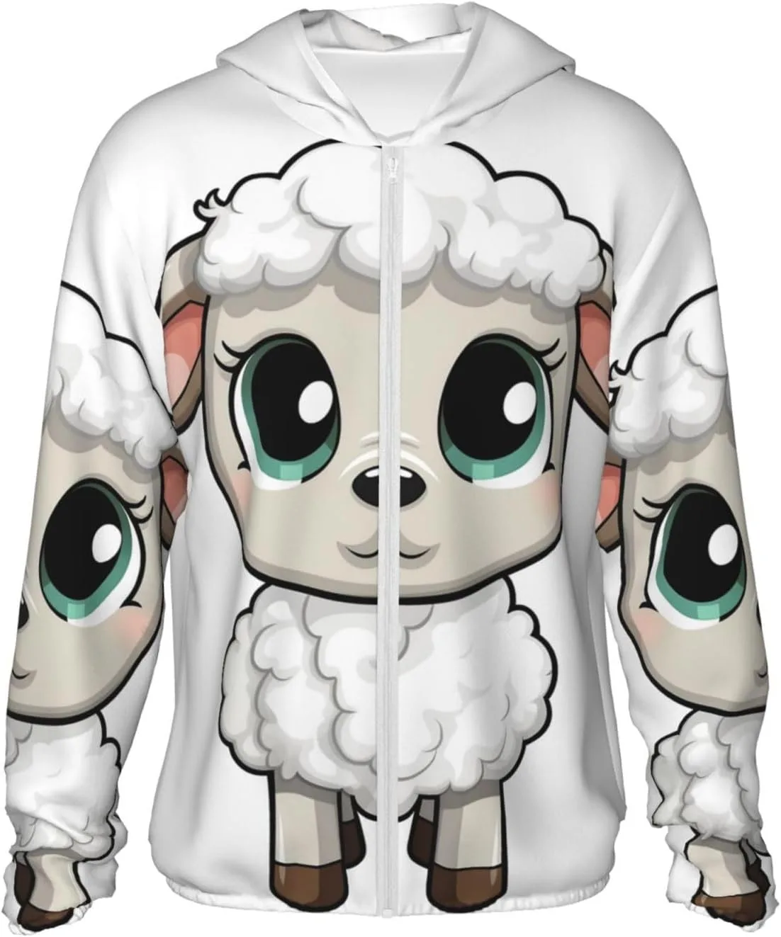 

Ламб сан протекшн худи для женщин и мужчин, UPF 50+, лонгслив, фулл зип GFLFMXZW