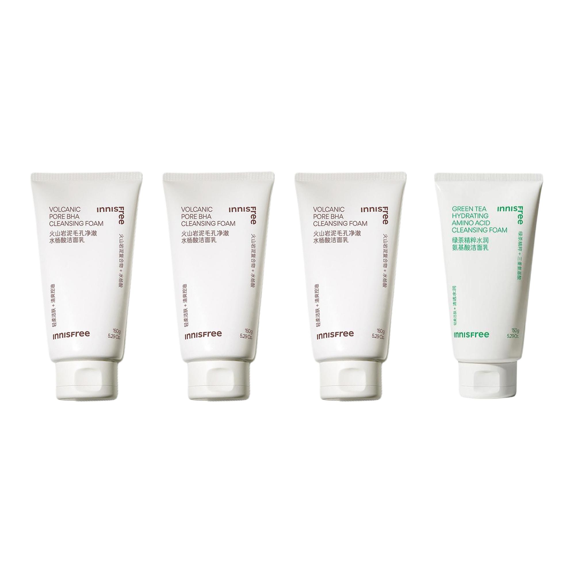 

Очищающие средства Unisex Innisfree, volcanic rock mud cleanser 150g*3+зеленый tea cleanser 150g