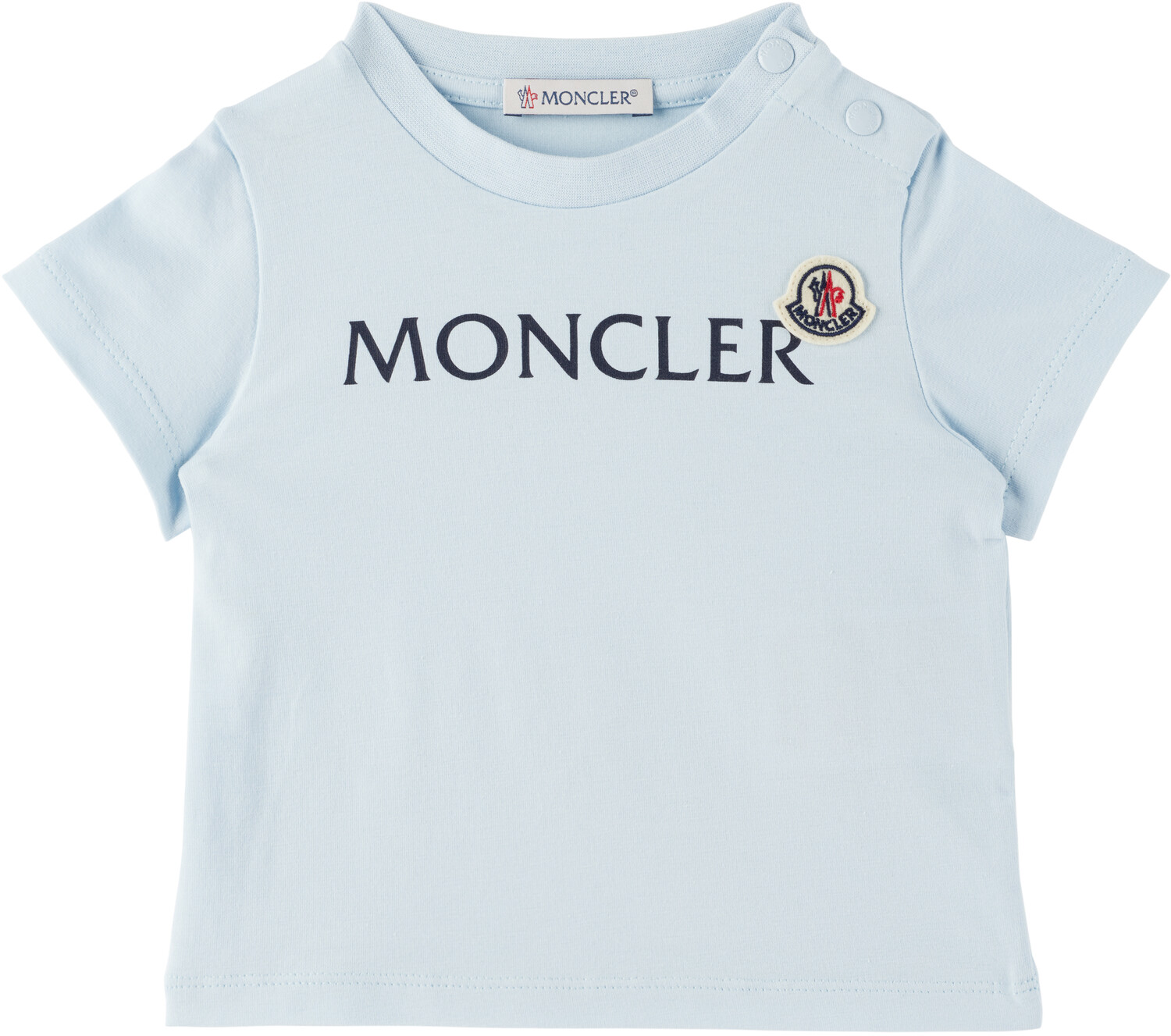 

Футболка из джерси с логотипом для малышей Moncler Enfant, синий