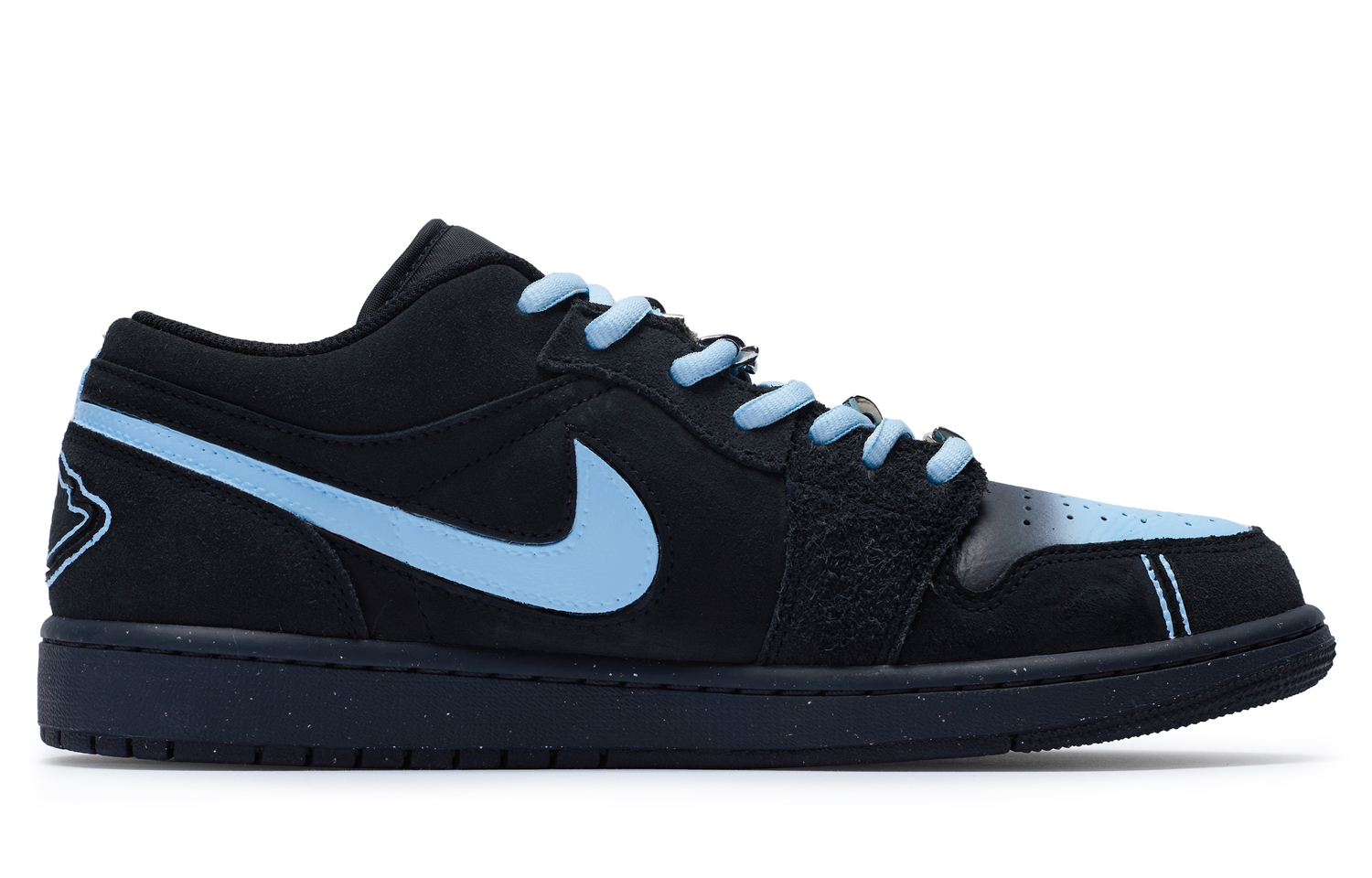 Кроссовки Air 1 Vintage мужские низкие синие Jordan, черно-синие — фото 3