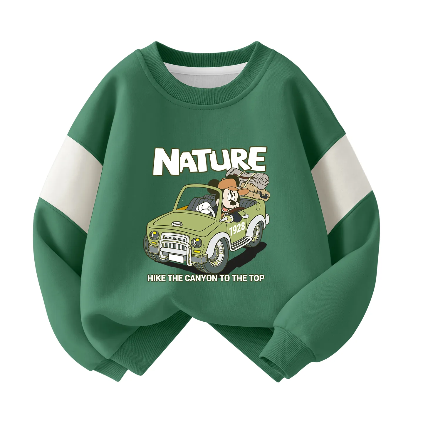 Детский свитшот с круглым вырезом Disney, Di Yuanxing Forest Green