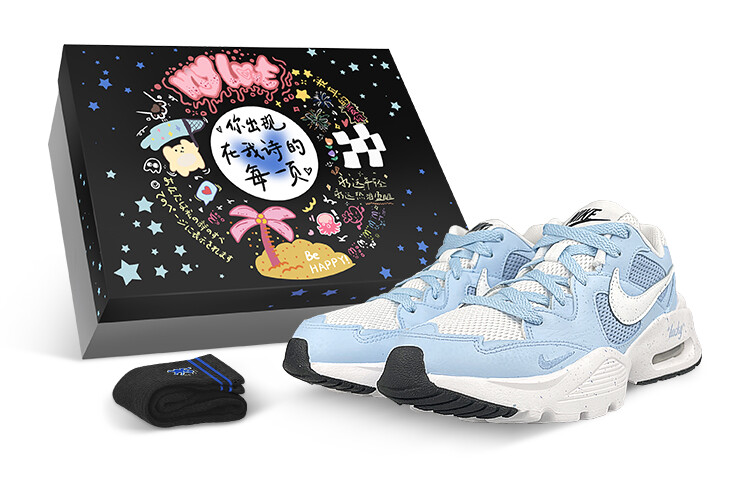 

Кроссовки Air Max Fusion женские с низким верхом, белые/синие Nike