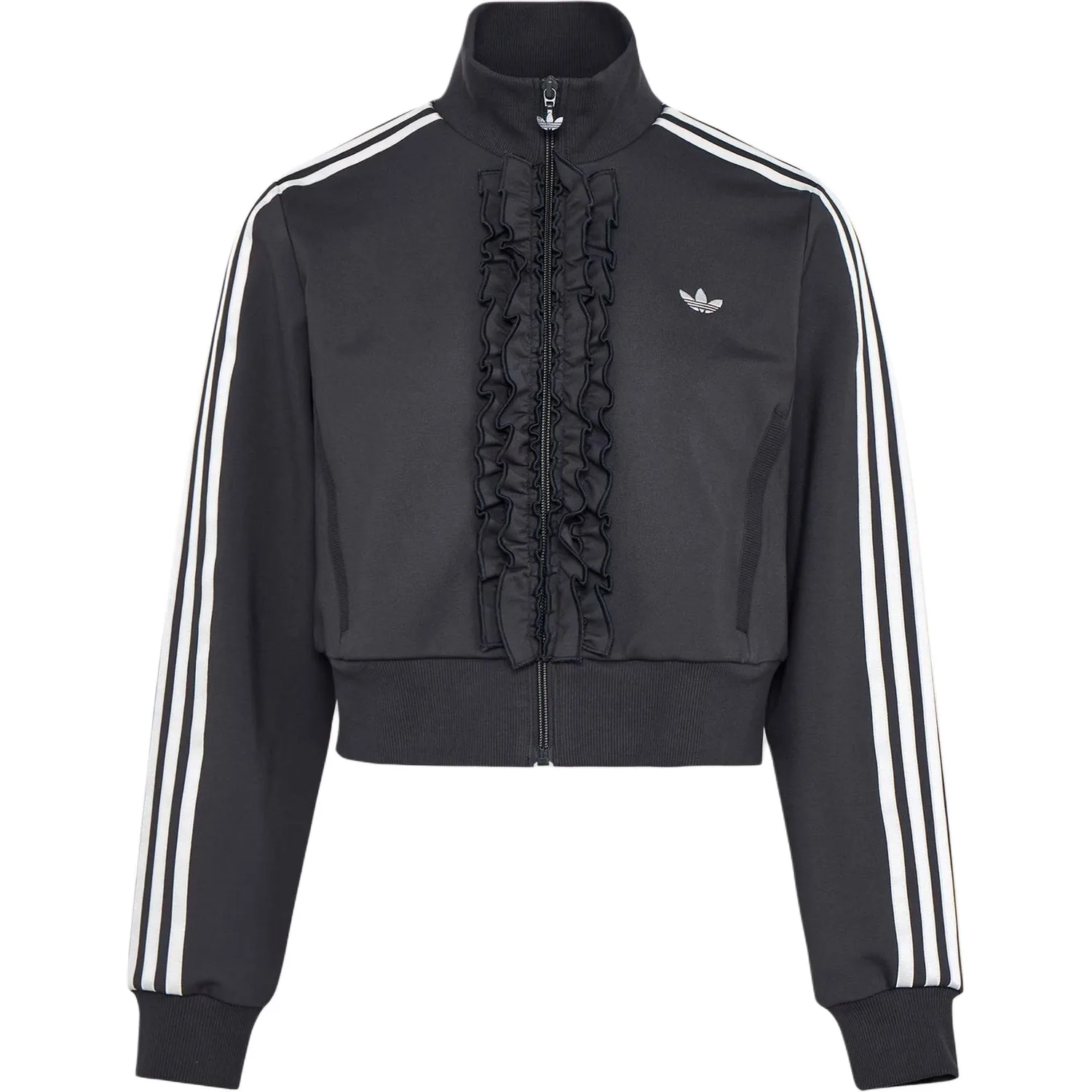 Женская куртка с рюшами Adidas Originals, темно-серый