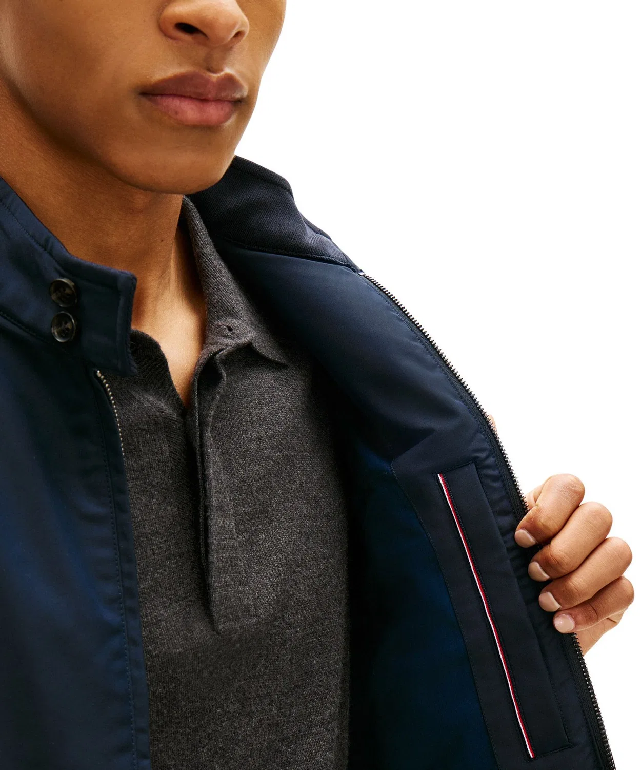 Куртка Harrington с флаг-логотипом Tommy Hilfiger, мультиколор — фото 4