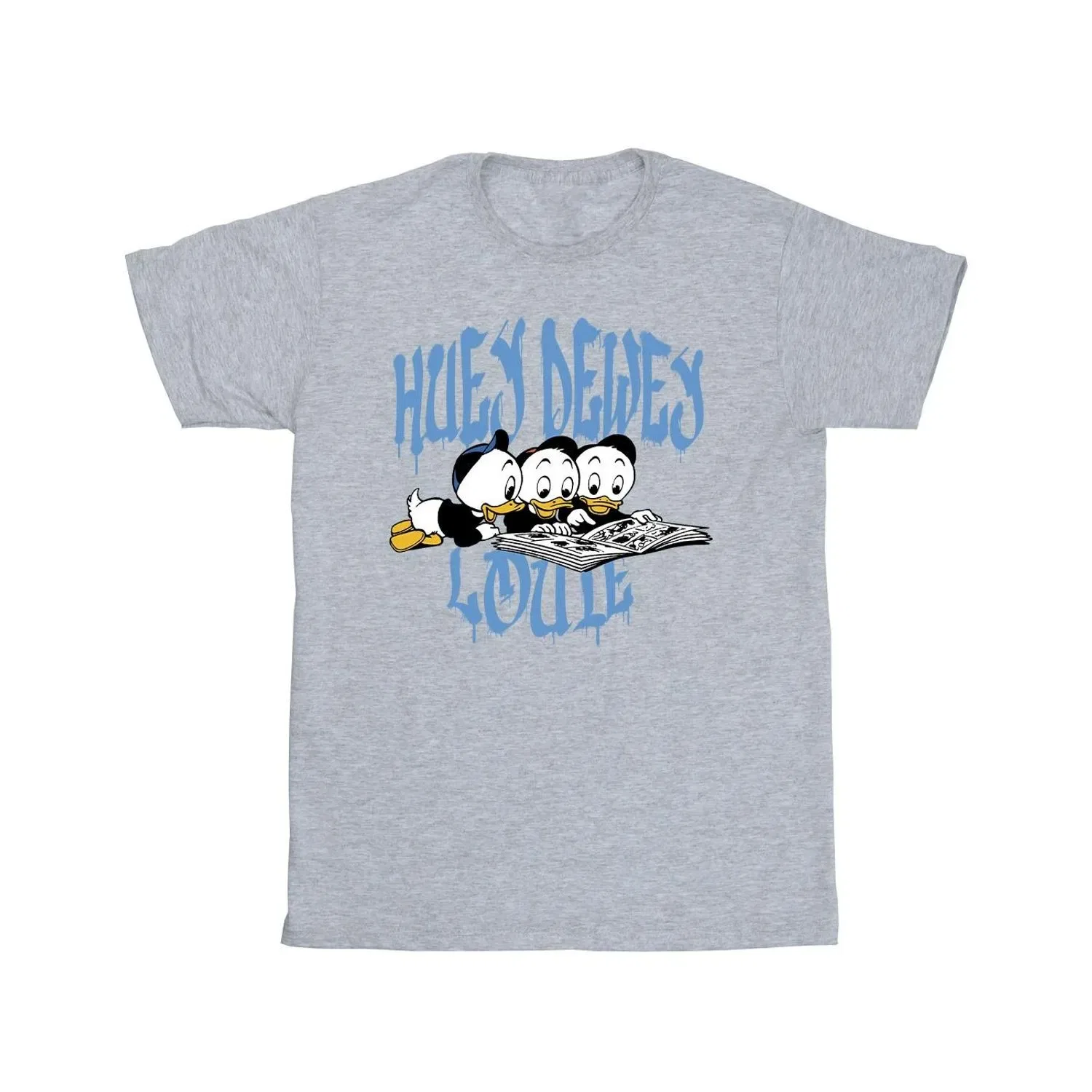 Детская футболка с принтом Disney Huey Dewey Louie, серый