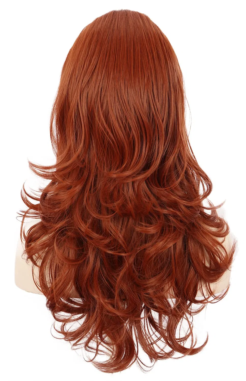 Женский длинный волнистый парик Karlery для вечеринок Karlery, Ginger Red Brown — фото 4