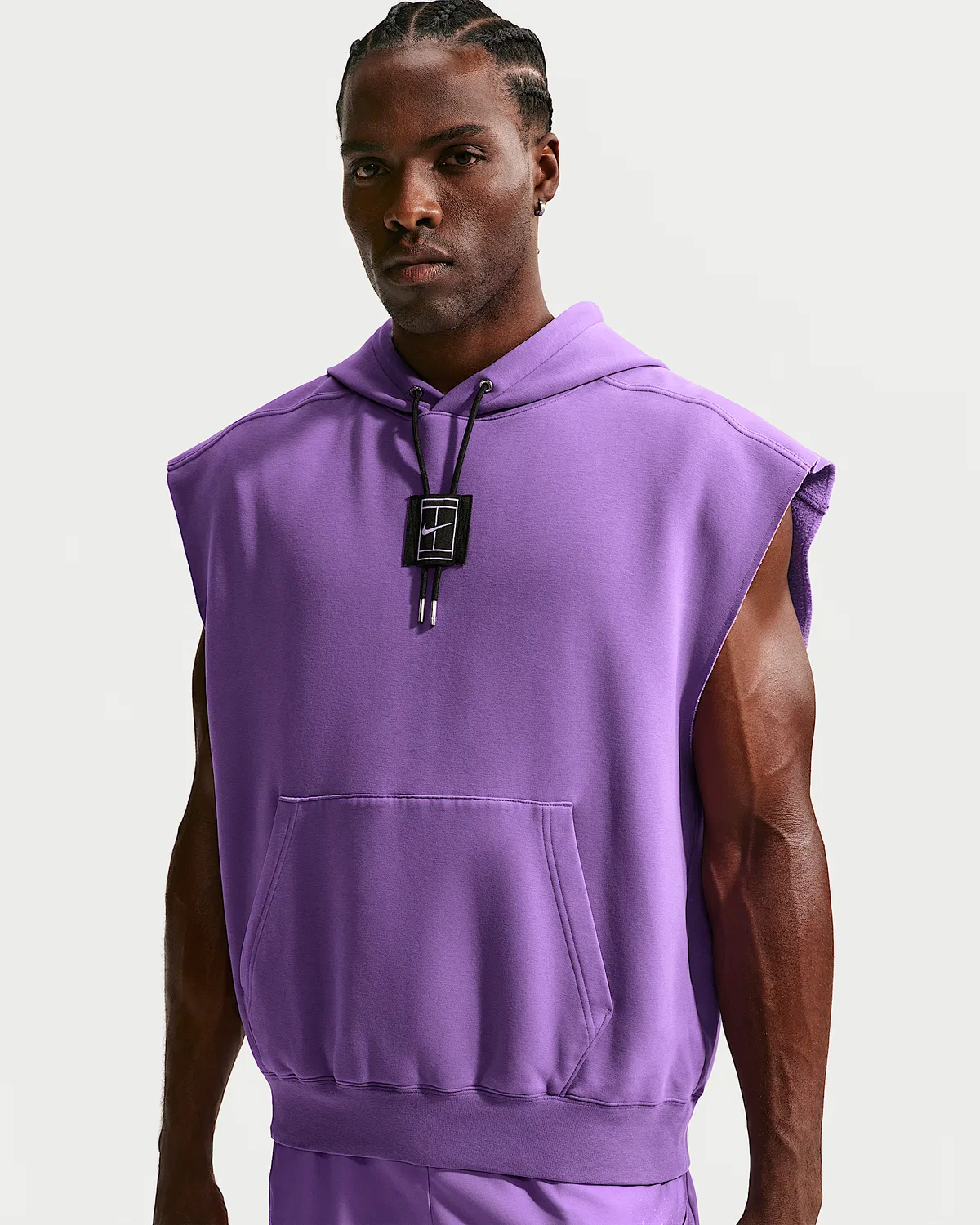 Мужская теннисная безрукавка-худи NikeCourt Slam, Bright Violet