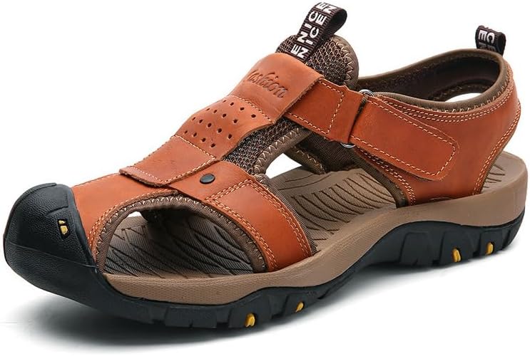 

Мужские походные сандалии Asifn, повседневные, дышащие, с закрытым носком, удобные водные обувь, легкие спортивные, коричневый