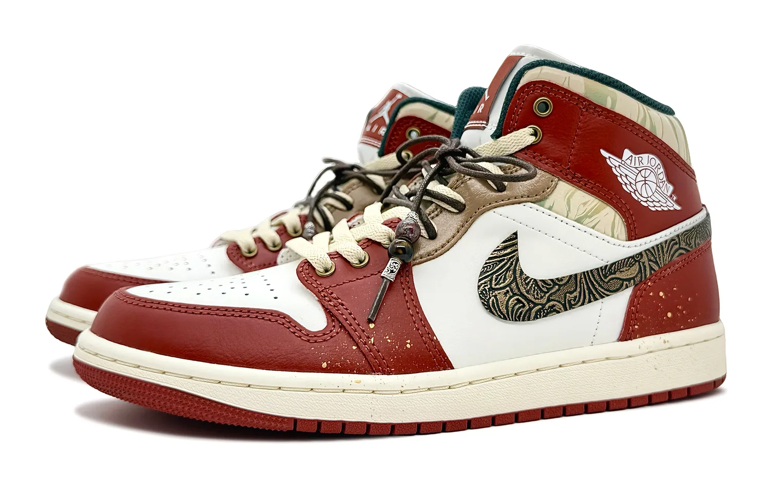 Jordan Кроссовки Air 1 Mid top Vintage Unisex Red White — фото 4