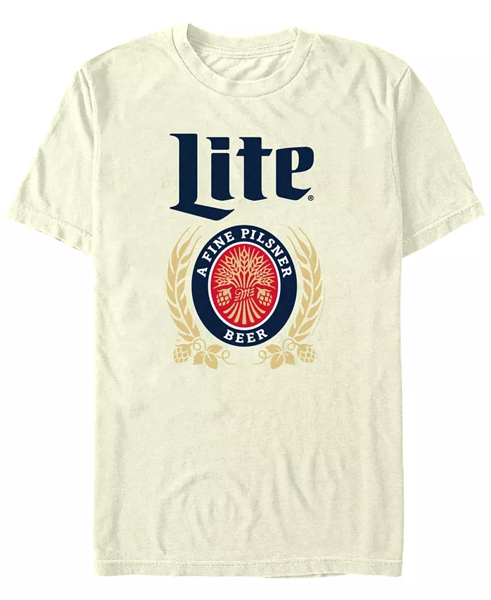 

Мужская футболка с коротким рукавом Fine Lite Miller Lite, коричневый/бежевый