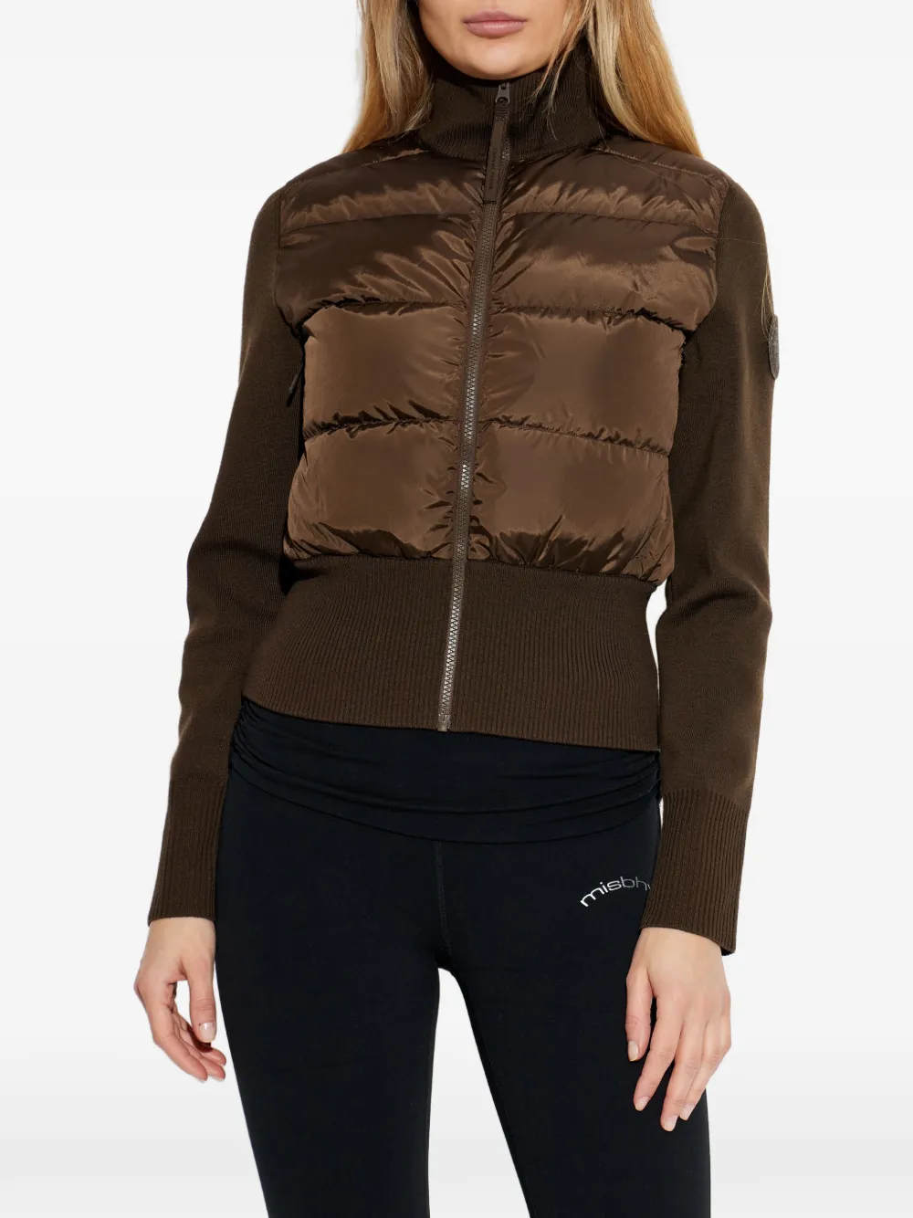 Пуховая куртка HyBridge с широкими вставками Canada Goose, коричневый — фото 3