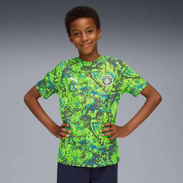 

Футболка для разминки больших детей Manchester City Prematch Puma, зеленый