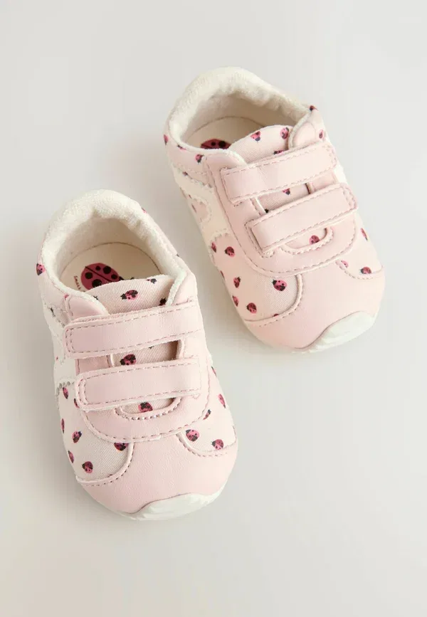 Кроссовки Next, Regular fit baby touch fastening trainers, розовый божья коровка — фото 3